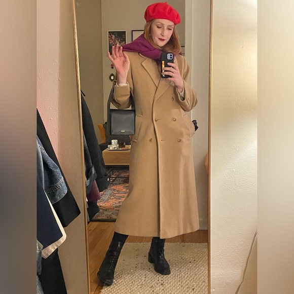 Marvin Richards Jackets & Blazers - Marvin Richards Maxi Double Breasted Camel Hair Silk Lined Trench Coat. Size: 10